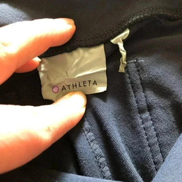 Athleta Metro Capri Crop Dark Blue Navy Leggings Tights Yoga Pants High Waist:XS - Picture 8 of 15